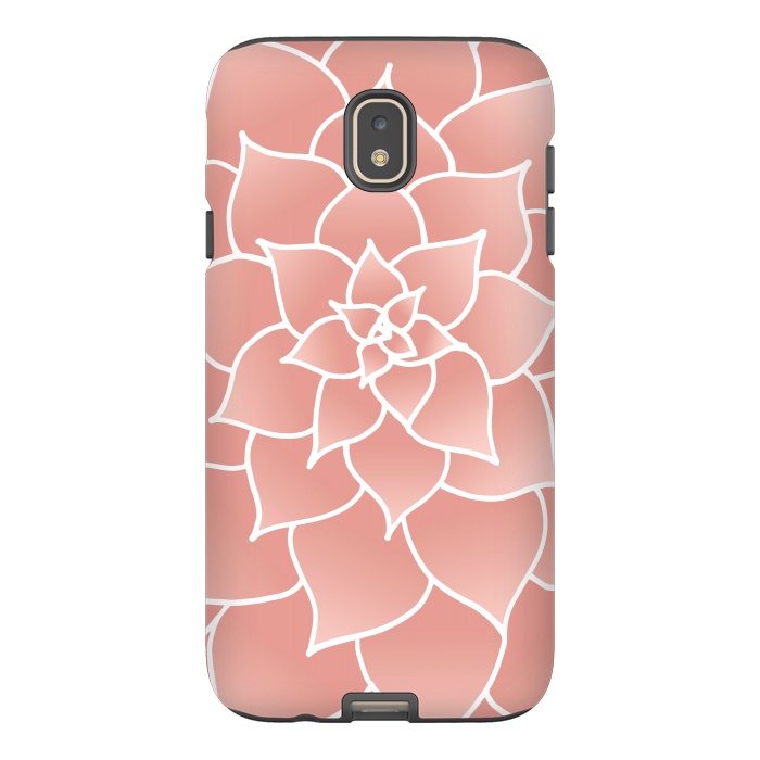 Galaxy J7 StrongFit Abstract Modern Pink Rose Flower by Julie Erin Designs