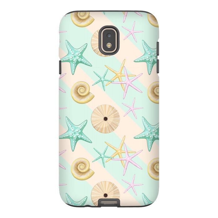 Galaxy J7 StrongFit Seashells and starfish Beach Summer Pattern by BluedarkArt