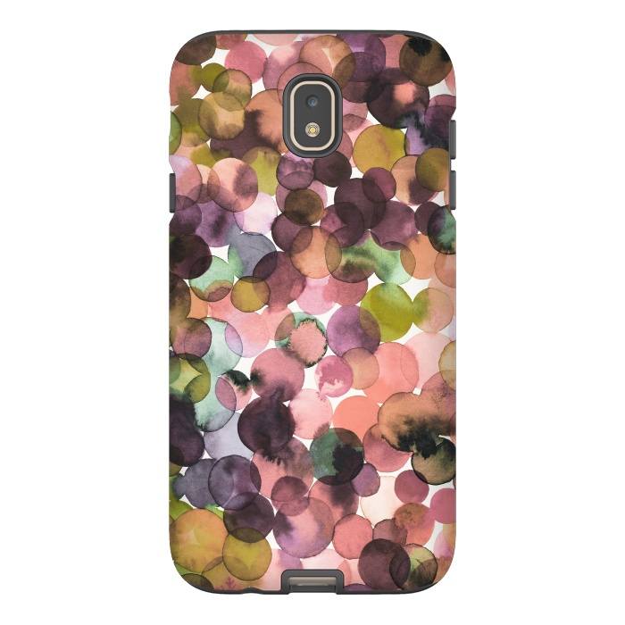 Galaxy J7 StrongFit Overlapped Watercolor Pale Dots by Ninola Design