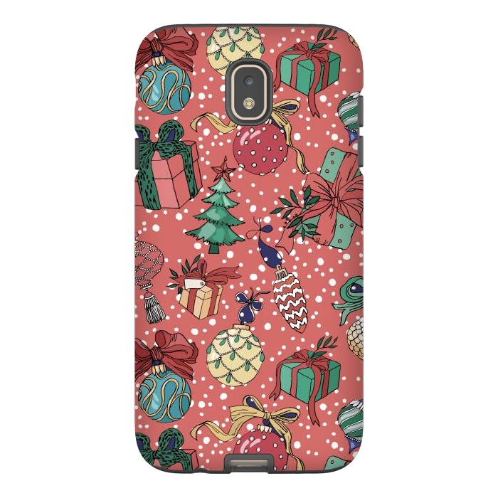 Galaxy J7 StrongFit Snow Falls And Presents At Christmas by ArtsCase