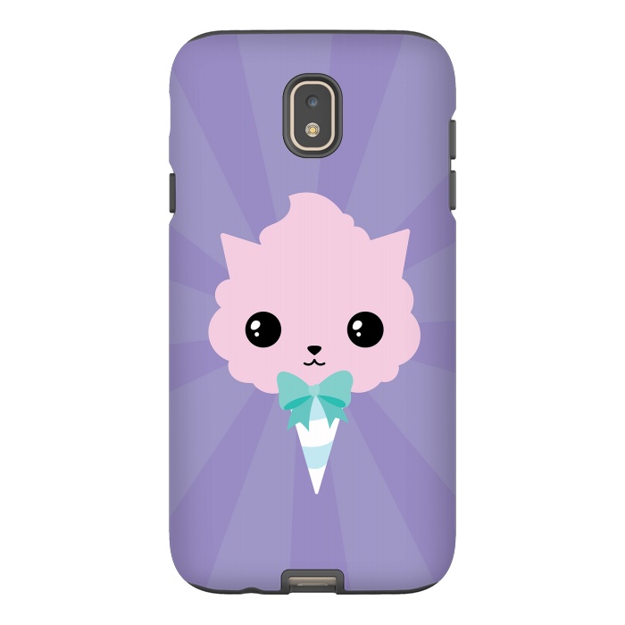Galaxy J7 StrongFit Cotton candy cat by Laura Nagel