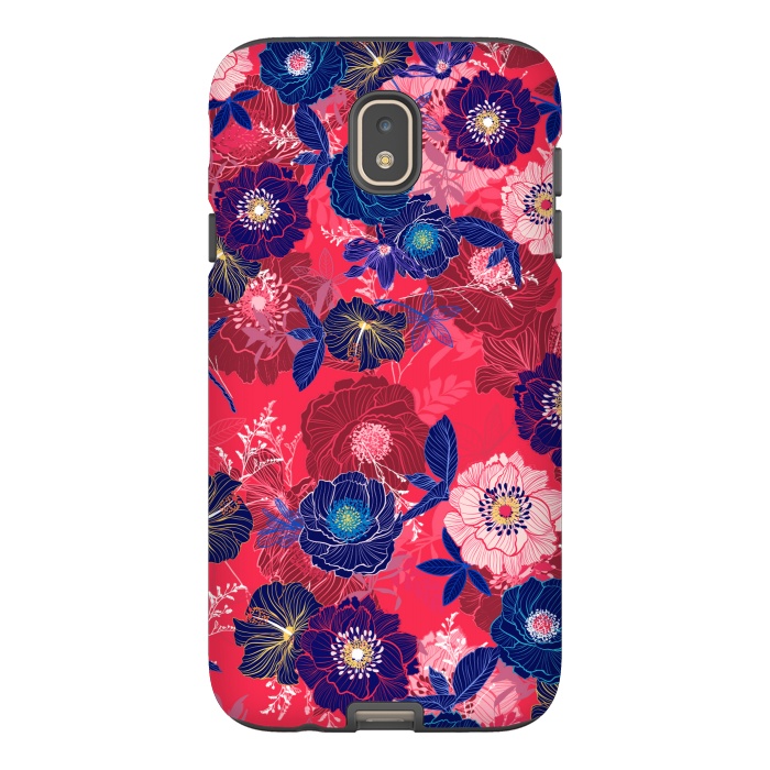 Galaxy J7 StrongFit Country Flowers in Red Sky by ArtsCase