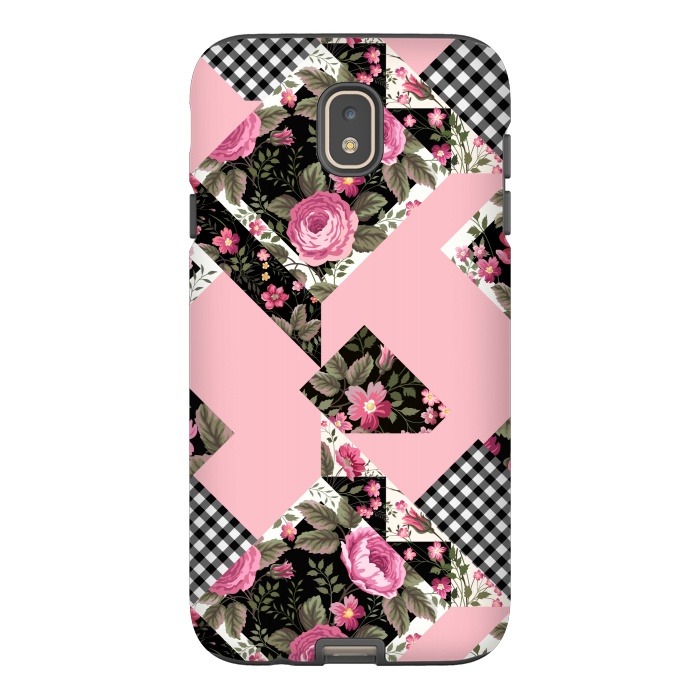 Galaxy J7 StrongFit elegant roses with pink background by ArtsCase