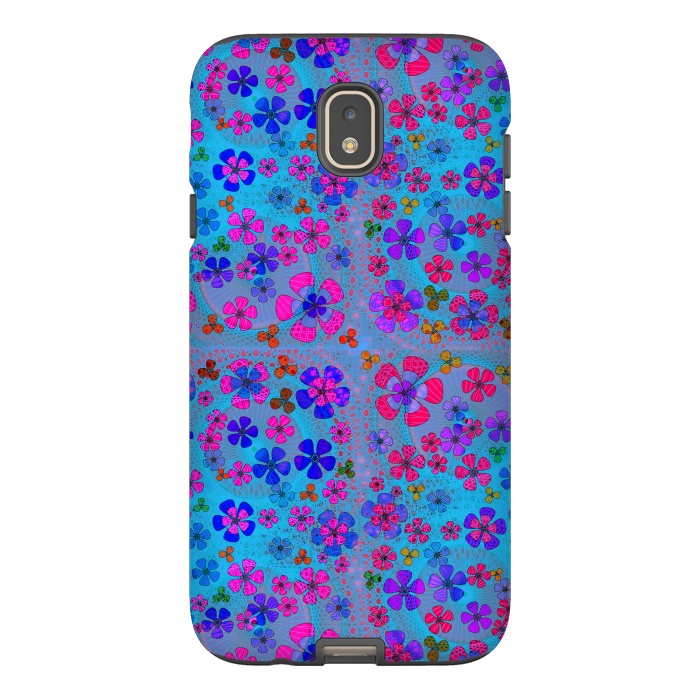 Galaxy J7 StrongFit psychedelic flowers in summer by ArtsCase