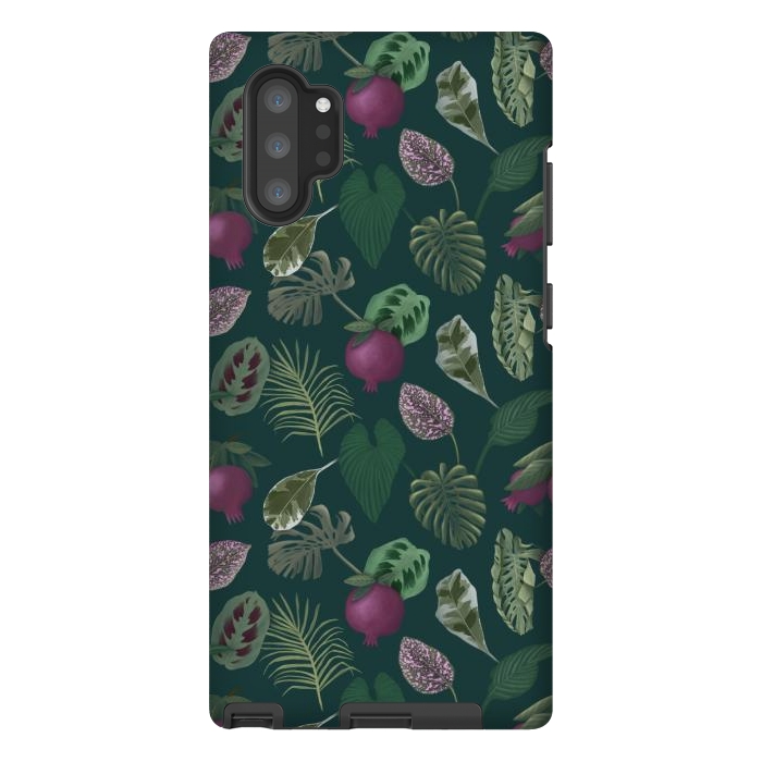 Galaxy Note 10 plus StrongFit Pomegranates & Palm Leaves by Tishya Oedit