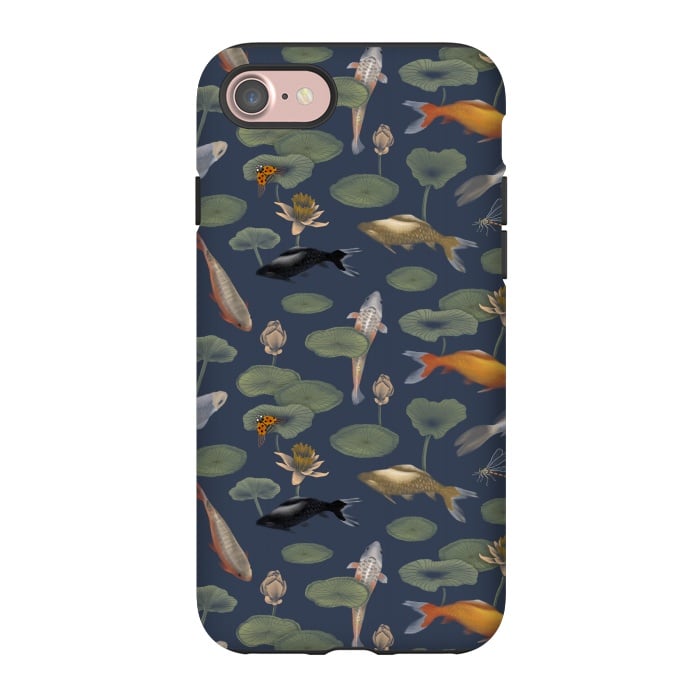 iPhone 7 StrongFit Water Lilies & Koi Fish by Tishya Oedit