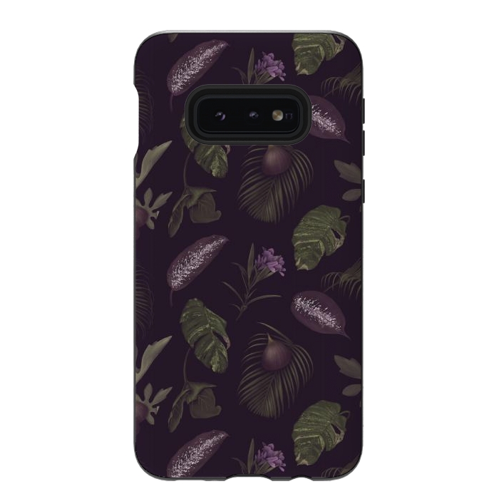 Galaxy S10e StrongFit Tropical Figs by Tishya Oedit