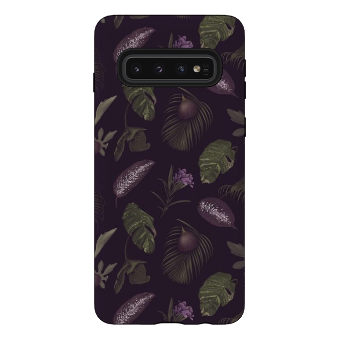 Galaxy S10 StrongFit Tropical Figs by Tishya Oedit