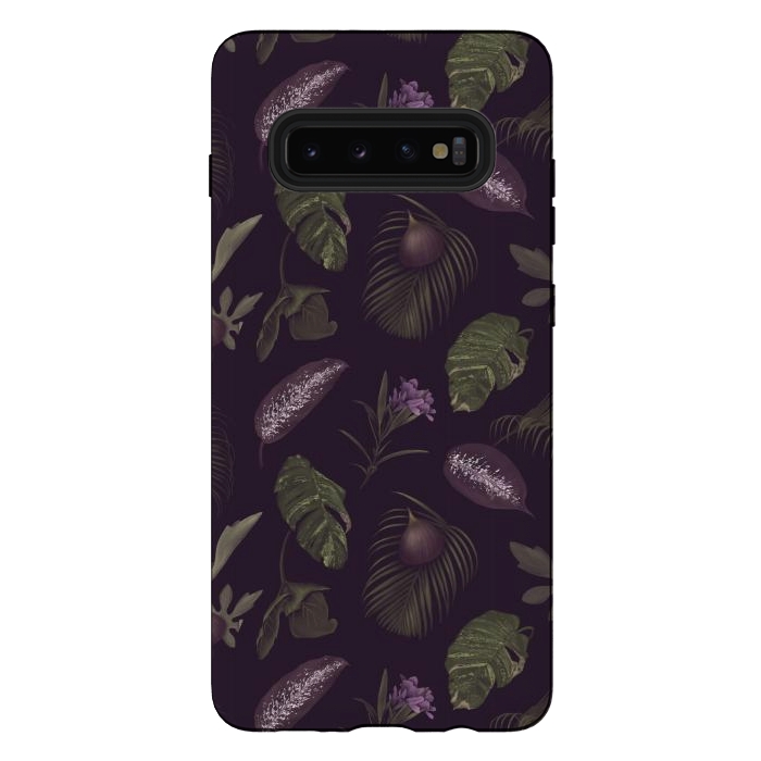 Galaxy S10 plus StrongFit Tropical Figs by Tishya Oedit