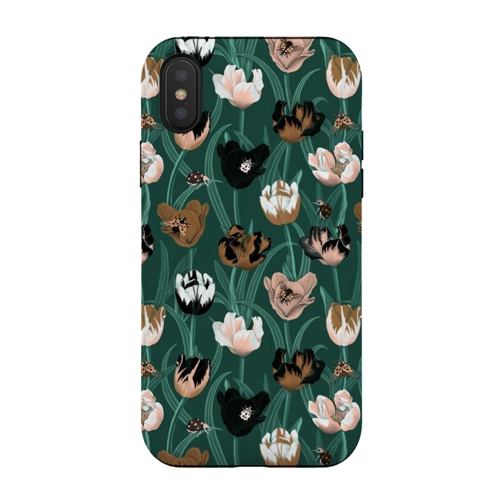 iPhone Xs / X StrongFit Tulips by Tishya Oedit