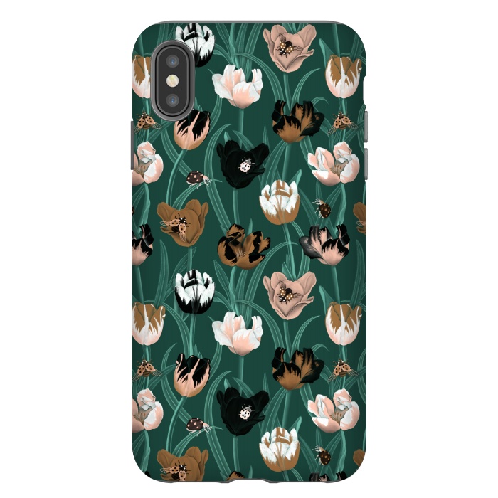 iPhone Xs Max StrongFit Tulips by Tishya Oedit