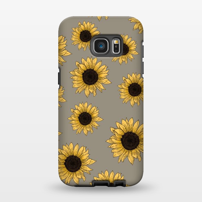 Galaxy S7 EDGE StrongFit Sunflowers by Jms