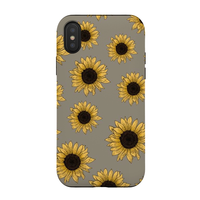iPhone Xs / X StrongFit Sunflowers by Jms