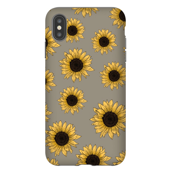 iPhone Xs Max StrongFit Sunflowers by Jms