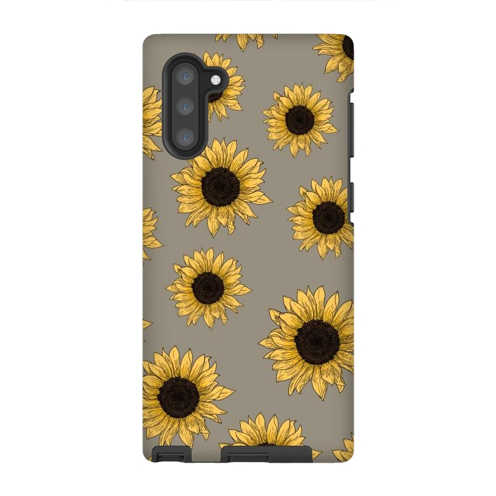 Galaxy Note 10 StrongFit Sunflowers by Jms