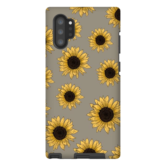 Galaxy Note 10 plus StrongFit Sunflowers by Jms