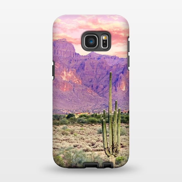 Galaxy S7 EDGE StrongFit Cactus Sunset by Uma Prabhakar Gokhale