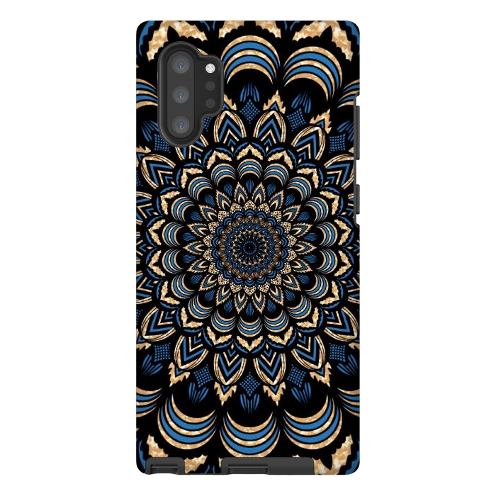 Galaxy Note 10 plus StrongFit Dark blue mandala by Jms