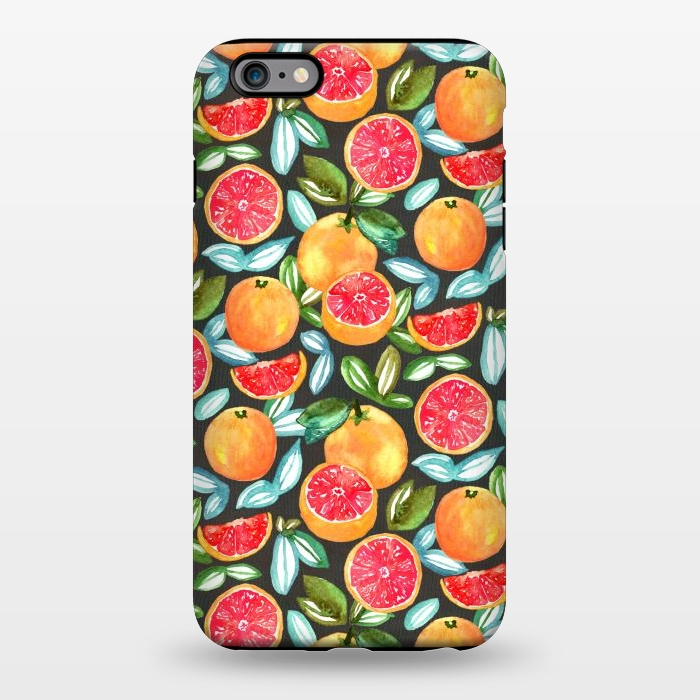 iPhone 6/6s plus StrongFit Grapefruits on Navy  by Tigatiga