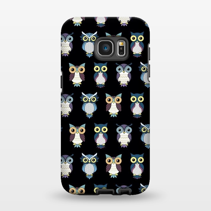 Galaxy S7 EDGE StrongFit Owls pattern by Laura Nagel