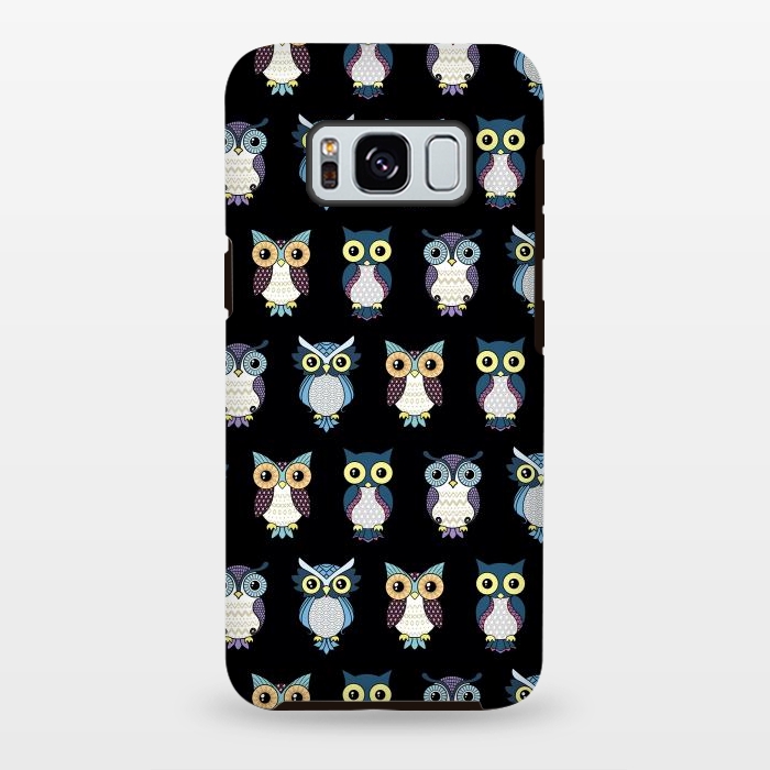 Galaxy S8 plus StrongFit Owls pattern by Laura Nagel