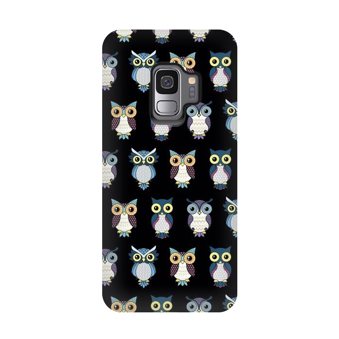 Galaxy S9 StrongFit Owls pattern by Laura Nagel