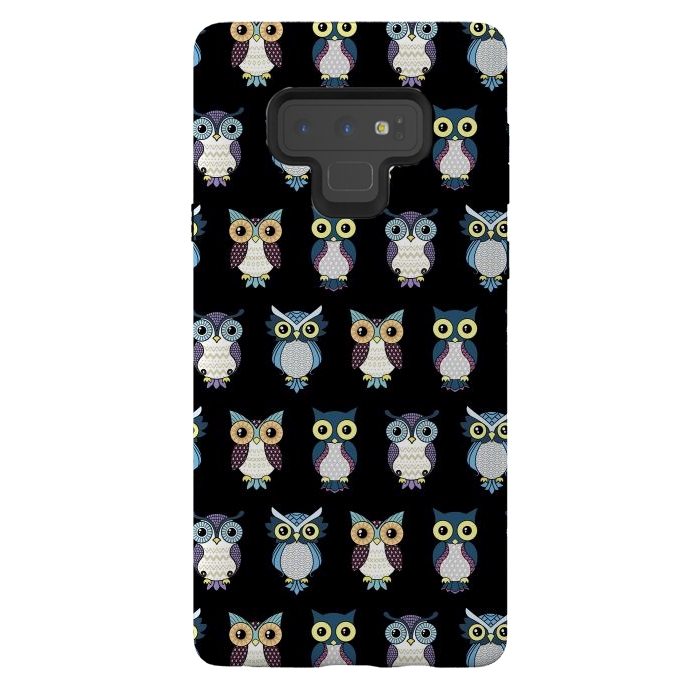 Galaxy Note 9 StrongFit Owls pattern by Laura Nagel