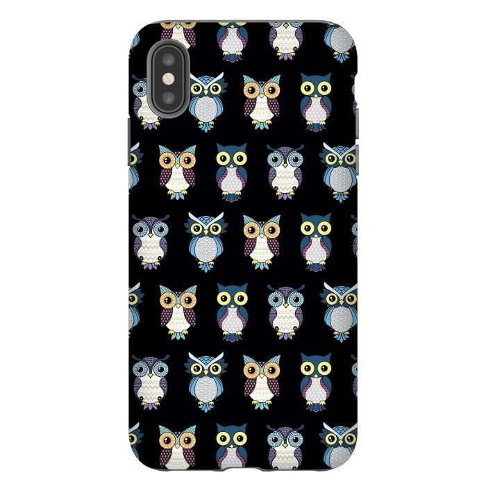 iPhone Xs Max StrongFit Owls pattern by Laura Nagel