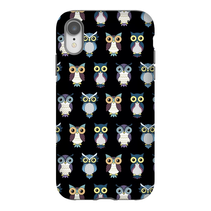 iPhone Xr StrongFit Owls pattern by Laura Nagel