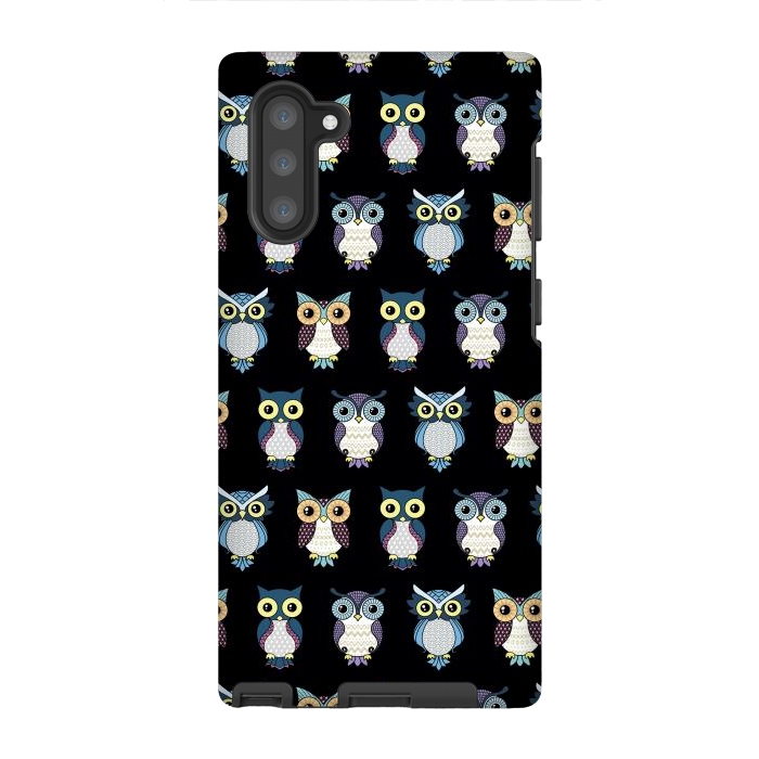 Galaxy Note 10 StrongFit Owls pattern by Laura Nagel