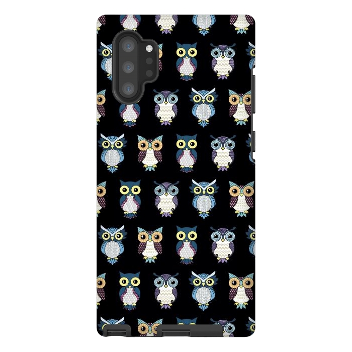 Galaxy Note 10 plus StrongFit Owls pattern by Laura Nagel