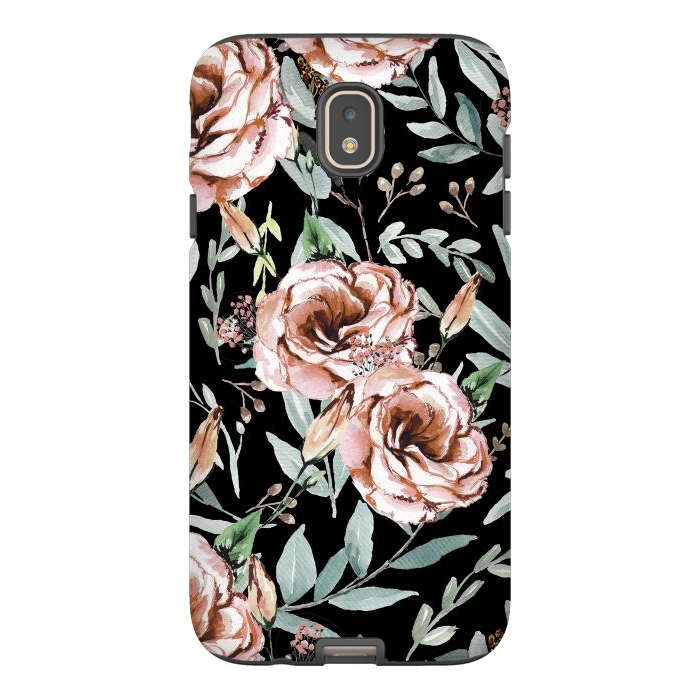 Galaxy J7 StrongFit Floral Explosion Black by Anis Illustration