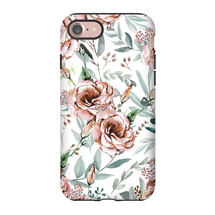iPhone 7 StrongFit Floral Explosion White by Anis Illustration