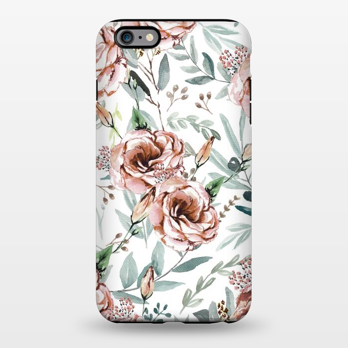 iPhone 6/6s plus StrongFit Floral Explosion White by Anis Illustration