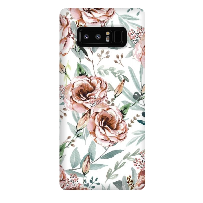 Galaxy Note 8 StrongFit Floral Explosion White by Anis Illustration
