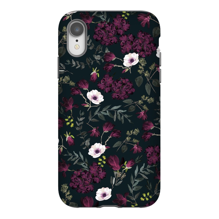 iPhone Xr StrongFit Romantic Pattern Dark by Anis Illustration