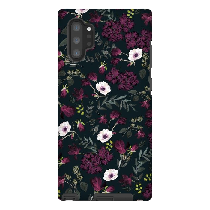 Galaxy Note 10 plus StrongFit Romantic Pattern Dark by Anis Illustration