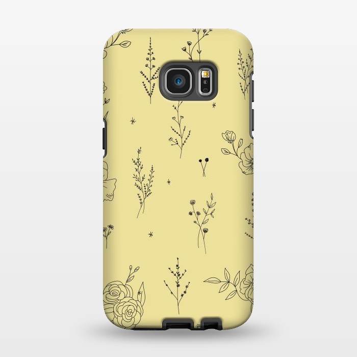 Galaxy S7 EDGE StrongFit Flowers & Wildflowers by Anis Illustration