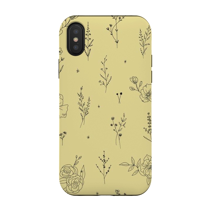 iPhone Xs / X StrongFit Flowers & Wildflowers by Anis Illustration