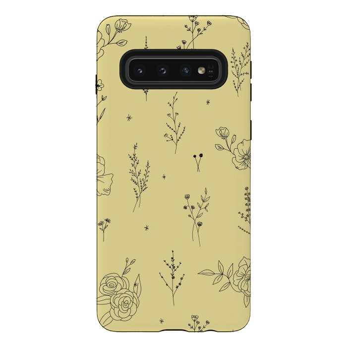 Galaxy S10 StrongFit Flowers & Wildflowers by Anis Illustration