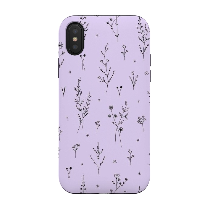 iPhone Xs / X StrongFit Magic Wildflowers by Anis Illustration
