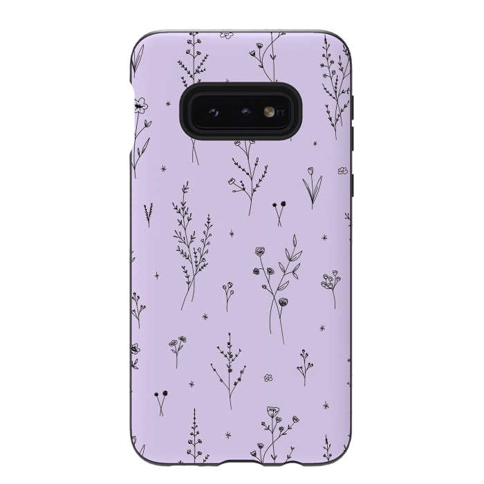 Galaxy S10e StrongFit Magic Wildflowers by Anis Illustration