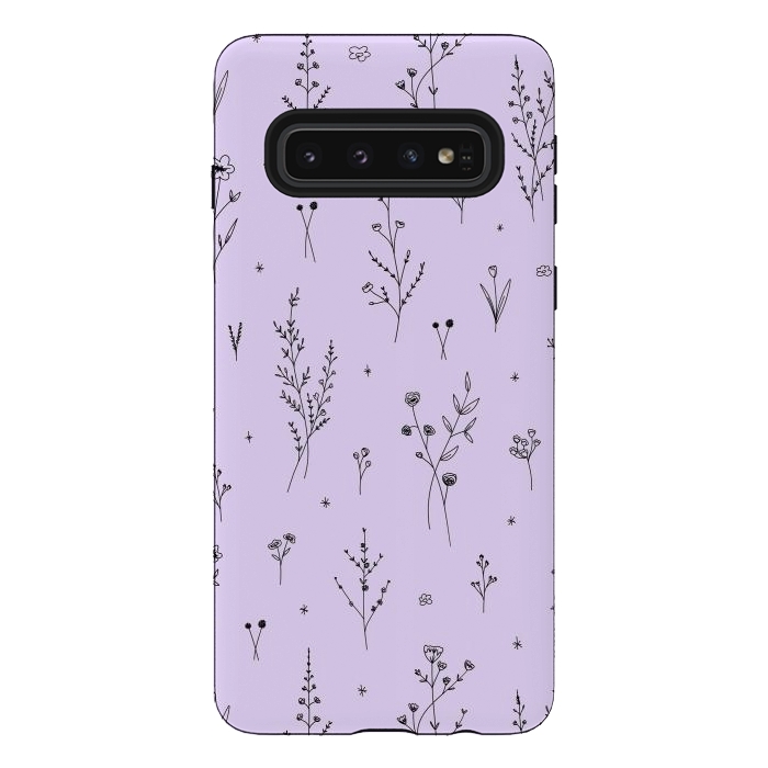 Galaxy S10 StrongFit Magic Wildflowers by Anis Illustration