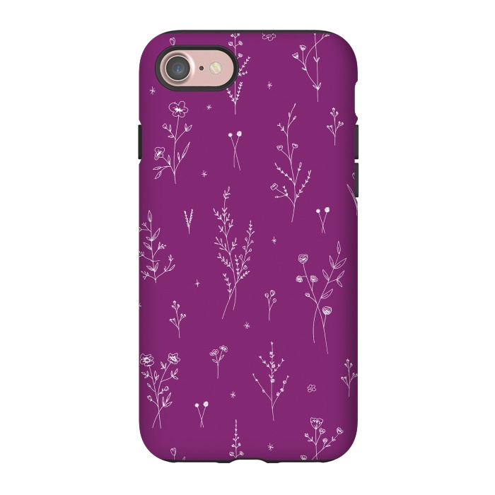 iPhone 7 StrongFit Magic Wine Wildflowers by Anis Illustration