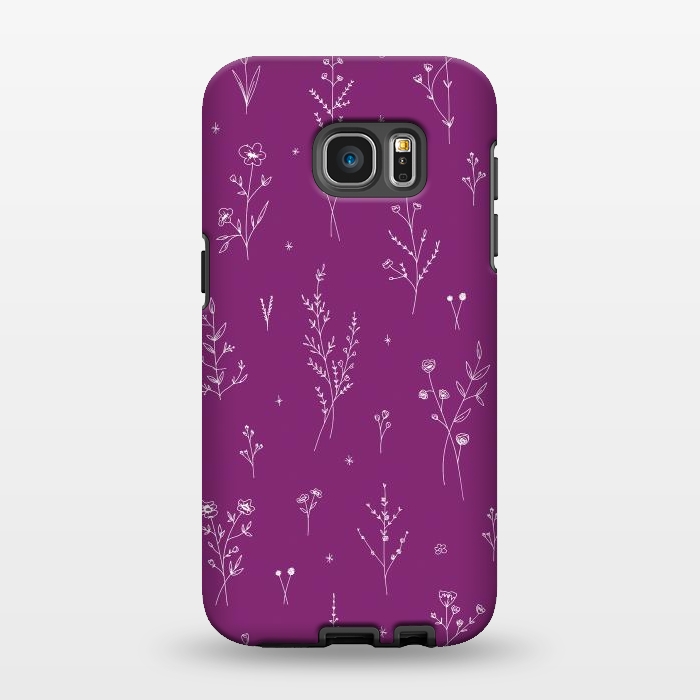 Galaxy S7 EDGE StrongFit Magic Wine Wildflowers by Anis Illustration