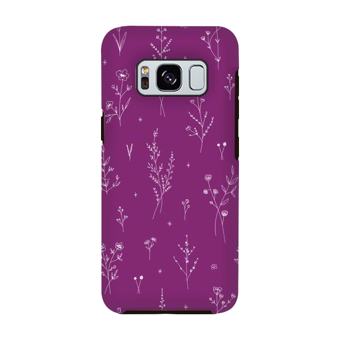 Galaxy S8 StrongFit Magic Wine Wildflowers by Anis Illustration