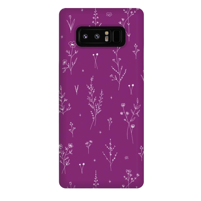 Galaxy Note 8 StrongFit Magic Wine Wildflowers by Anis Illustration