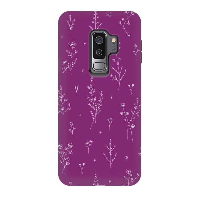 Galaxy S9 plus StrongFit Magic Wine Wildflowers by Anis Illustration