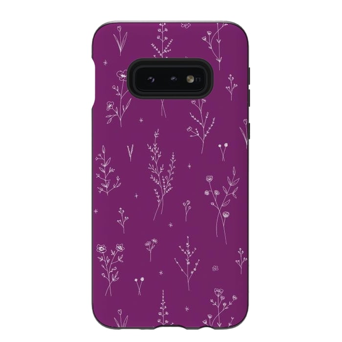 Galaxy S10e StrongFit Magic Wine Wildflowers by Anis Illustration
