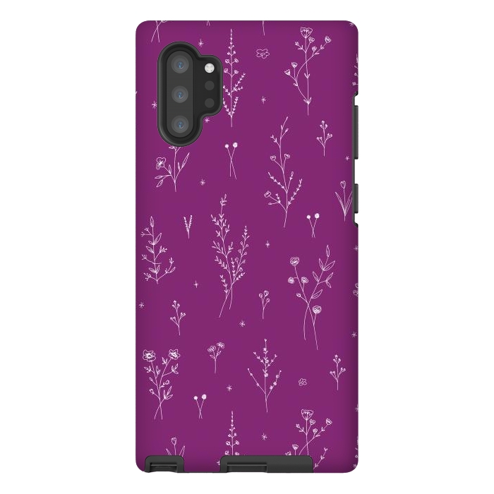 Galaxy Note 10 plus StrongFit Magic Wine Wildflowers by Anis Illustration